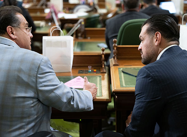 On the Assembly floor with Assembymember Ramos