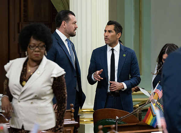 On the Assembly floor with Speaker Rendon